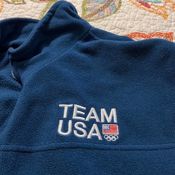 Team USA women’s size XXL full zip fleece jacket with side pockets American flag - Picture 3 of 9